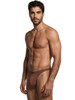Men's Microfiber Bikini – Low-Rise Microfiber Bikini Briefs (Chocolate) by Xtremen