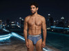 Men's Microfiber Mesh Briefs – Breathable Low-Rise Mesh Underwear (Blue) by Xtremen