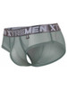 Men's Microfiber Mesh Briefs – Breathable Low-Rise Mesh Underwear (Green) by Xtremen