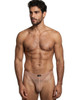 Men's Microfiber Mesh Bikini – Sheer Low-Rise Mesh Underwear (Brown) by Xtremen
