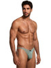 Men's Microfiber Mesh Bikini – Sheer Low-Rise Mesh Underwear (Green) by Xtremen