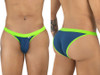 Men's Low-Rise Bikini – Bold Contrast Bikini Underwear (Navy) by CandyMan