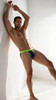 Men's Low-Rise Bikini – Bold Contrast Bikini Underwear (Navy) by CandyMan