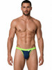 Men's Low-Rise Bikini – Bold Contrast Bikini Underwear (Navy) by CandyMan