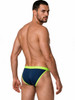 Men's Low-Rise Bikini – Bold Contrast Bikini Underwear (Navy) by CandyMan