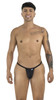 Men's String Thong – Low Rise Sexy Pouch Underwear (Black) by CandyMan