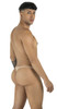 Men's Sheer Mesh String Thong – Low Rise Sexy Pouch Underwear (Beige Mesh) by CandyMan