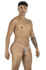 Men's Sheer Mesh String Thong – Low Rise Sexy Pouch Underwear (Beige Mesh) by CandyMan