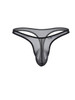 Men's Sheer Mesh String Thong – Low Rise Sexy Pouch Underwear (Black Mesh) by CandyMan