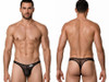 Men's Sheer Mesh String Thong – Low Rise Sexy Pouch Underwear (Black Mesh) by CandyMan