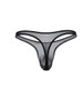 Men's Sheer Mesh String Thong – Low Rise Sexy Pouch Underwear (Black Mesh) by CandyMan