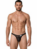 Men's Sheer Mesh String Thong – Low Rise Sexy Pouch Underwear (Black Mesh) by CandyMan