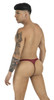 Men's Sheer Mesh String Thong – Low Rise Sexy Pouch Underwear (Burgundy Mesh) by CandyMan