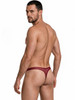 Men's Sheer Mesh String Thong – Low Rise Sexy Pouch Underwear (Burgundy Mesh) by CandyMan