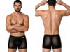 Men's Fishnet Boxer Briefs – Sheer Mesh Sexy Underwear (Black) by CandyMan