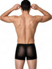 Men's Fishnet Boxer Briefs – Sheer Mesh Sexy Underwear (Black) by CandyMan