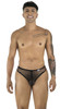 Men's Fishnet Thong – Sheer Mesh Sexy Pouch Underwear (Black) by CandyMan