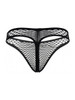Men's Fishnet Thong – Sheer Mesh Sexy Pouch Underwear (Black) by CandyMan