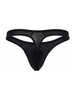 Men's Isis Thong – Comfortable Low-Rise T-Back Underwear (Black) by Pikante