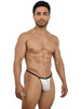 Men's G-String – Minimal Coverage Contoured Pouch Underwear (Beige) by Pikante
