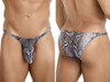 Men's Low-Rise Python Print Bikini – Exotic Contoured Pouch Underwear by Pikante