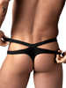 Men's Eco Cozy Cutout Thong – Cutout String Thong Underwear (Black) by MalePower