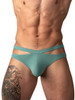 Men's Eco Cozy Cutout Thong – Cutout String Thong Underwear (Green) by MalePower