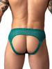 Men's Ripple Moon Jockstrap – Sheer Lace Jockstrap Underwear (Teal) by MalePower