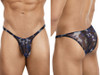 Men's Sheer Blue Camouflage Mesh Bikini – Low-Rise Contour Pouch Underwear by Pikante