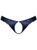 Men's Sassy Lace Open Ring Thong – Sexy Lace Crotchless Men's Thong (Navy) by MalePower