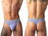Men's So Comfy Gingham Thong – Bamboo Comfort Men's Thong (Purple) by MalePower