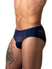 Men's Sassy Lace Bikini Brief – Sheer Lace Men's Bikini Brief (Navy) by MalePower