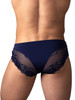 Men's Sassy Lace Bikini Brief – Sheer Lace Men's Bikini Brief (Navy) by MalePower