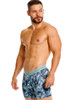 Men’s Tags Boxer Briefs – Bold Graphic Performance Underwear (43-Blue) by Unico
