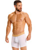 Men’s Amber Boxer Briefs – Luxury Performance Stretch Underwear (00-White) by Unico