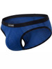 Men's Ulises Briefs – Breathable Mesh Enhancing Low-Rise Underwear (Steel Blue) by Clever
