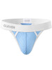 Men's Ulises Thong – Breathable Mesh Enhancing Low-Rise Underwear (Light Blue) by Clever