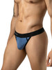 Men's Ulises Thong – Breathable Mesh Enhancing Low-Rise Underwear (Steel Blue) by Clever