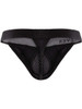 Men's Ulises Thong – Breathable Mesh Enhancing Low-Rise Underwear (Black) by Clever