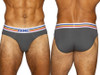 Men’s Stretch Cotton Brief – Classic Athletic Comfort Underwear (Charcoal) by BIKE Athletic