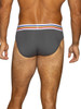 Men’s Stretch Cotton Brief – Classic Athletic Comfort Underwear (Charcoal) by BIKE Athletic