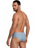 Men’s Printed Trunks – Bold Geometric Stylish Underwear (Printed Blue) by CandyMan