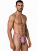 Men’s Printed Bikini Briefs – Tropical Pineapple Pattern Underwear (Pink Print) by CandyMan