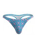 Men’s Printed Thong – Bold Geometric Pattern Underwear (Blue Print) by CandyMan