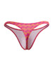 Men’s Printed Thong – Bold Sexy Microfiber Underwear (Fuchsia Print) by CandyMan