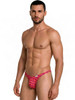 Men’s Printed Thong – Bold Sexy Microfiber Underwear (Fuchsia Print) by CandyMan