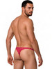 Men’s Printed Thong – Bold Sexy Microfiber Underwear (Fuchsia Print) by CandyMan