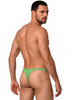 Men’s Printed Thong – Bold Sexy Microfiber Underwear (Green Abstract Print) by CandyMan