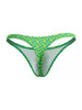 Men’s Printed Thong – Bold Sexy Microfiber Underwear (Green Abstract Print) by CandyMan
