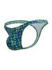 Men’s Printed Thong – Bold Sexy Microfiber Underwear (Navy Geometric Print) by CandyMan
